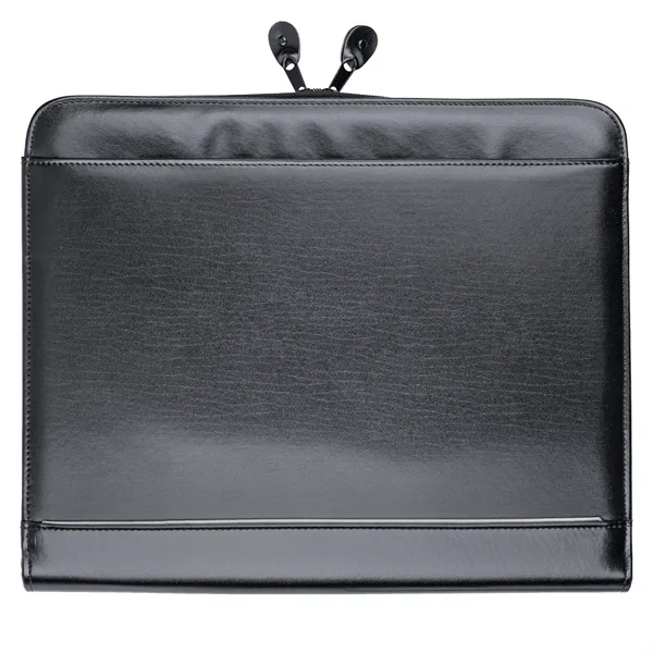 Black simulated leather portfolio with handle and interior organizer.... from ASI 46755 Cosmo Promos