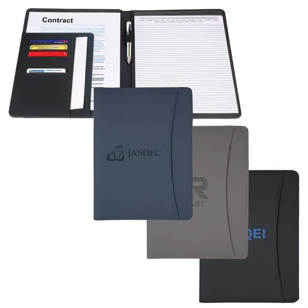 Protege Administrative Padfolio. Thermal reactive leatherette for dark-toned deboss.... from ASI 46755 Cosmo Promos