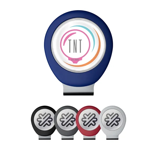 Golf hat clip with 1" removable ball marker and poly dome... from ASI 52263 EMT