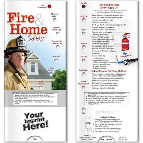 Pocket Slider - Fire and Home Safety... from ASI 54100 Fields Manufacturing Inc / Better Life Line