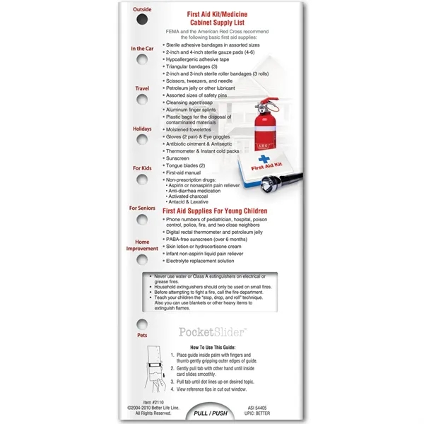 Pocket Slider - Fire and Home Safety... from ASI 54100 Fields Manufacturing Inc / Better Life Line