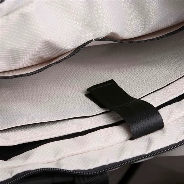 Spacious carry-all with a 16" laptop sleeve, multiple pockets, removable strap,... from ASI 61966 HPG / OrigAudio