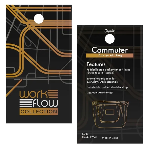 Spacious carry-all with a 16" laptop sleeve, multiple pockets, removable strap,... from ASI 61966 HPG / OrigAudio