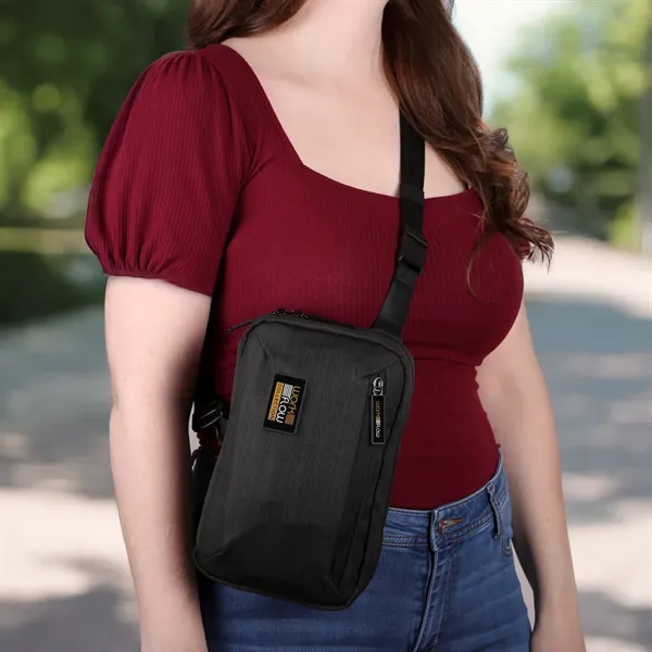 Sleek crossbody bag with expandable storage, magnetic strap, and key clip-perfect... from ASI 61966 HPG / OrigAudio