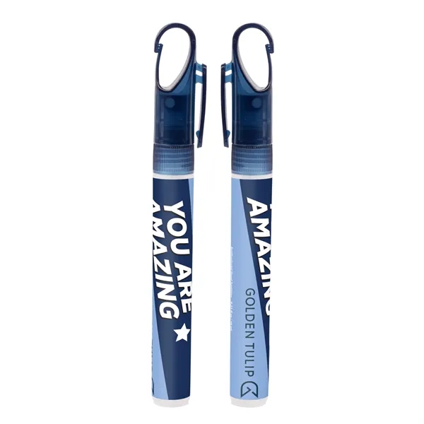 10ml / .33 oz.  Pocket hand sanitizer spray with clip... from ASI 44900 NC Custom (CI/Lanco) / Lanco