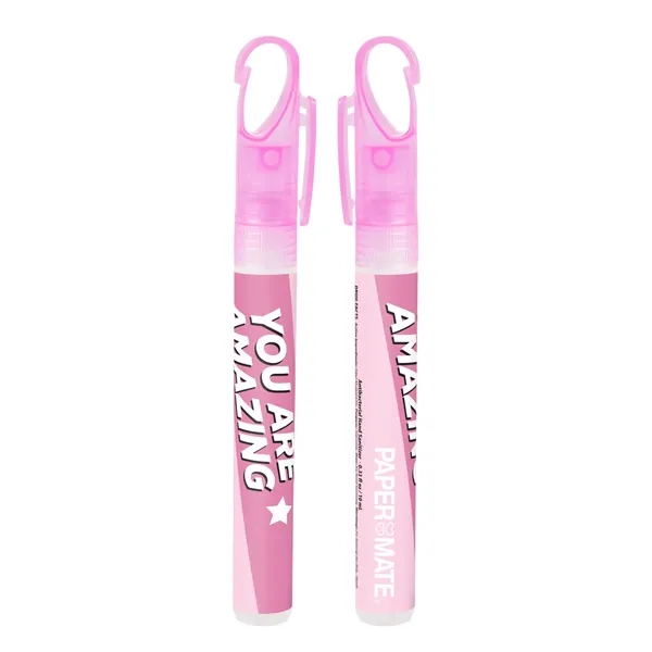 10ml / .33 oz.  Pocket hand sanitizer spray with clip... from ASI 44900 NC Custom (CI/Lanco) / Lanco