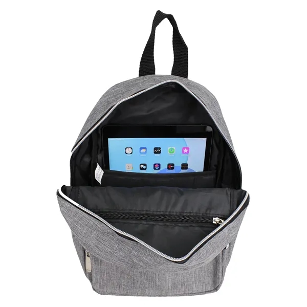 9"W x 13"H x 5"H Mini Heather Gray Backpack with front... from ASI 37980 Bagworld