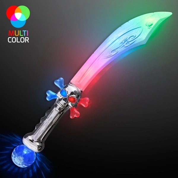 Blank or imprinted. LED Flashing Curved Pirate Sword.... from ASI 34194 ALightPromos / Alight Promotional Products