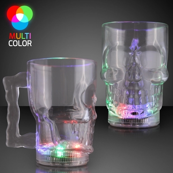 Blank or imprinted. Custom Light Up Skull Halloween Party Mug.... from ASI 34194 ALightPromos / Alight Promotional Products
