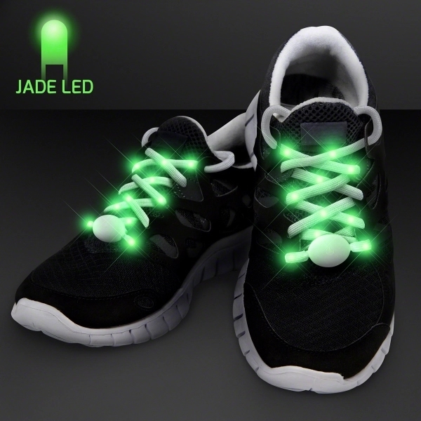 Blank or imprinted. Light Up Shoelaces for Night Runs Come With... from ASI 34194 ALightPromos / Alight Promotional Products