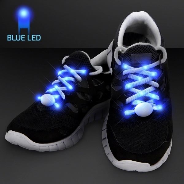 Blank or imprinted. Light Up Shoelaces for Night Runs Come With... from ASI 34194 ALightPromos / Alight Promotional Products
