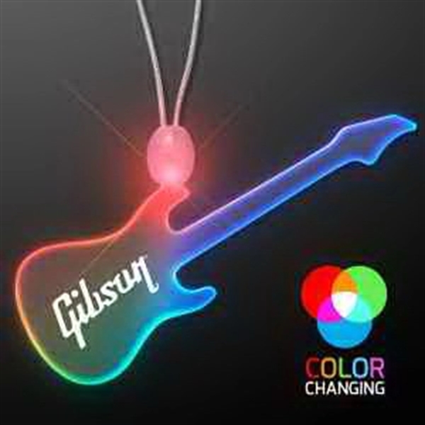 LED Acrylic Guitar Necklace... from ASI 34194 ALightPromos / Alight Promotional Products