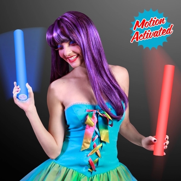 Blank or imprinted. Motion Activated Lights Multicolor Cheer Stick... from ASI 34194 ALightPromos / Alight Promotional Products