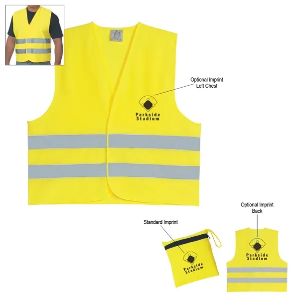 Reflective vest with zippered pouch.... from ASI 61125 Hit Promotional Products / Hit®