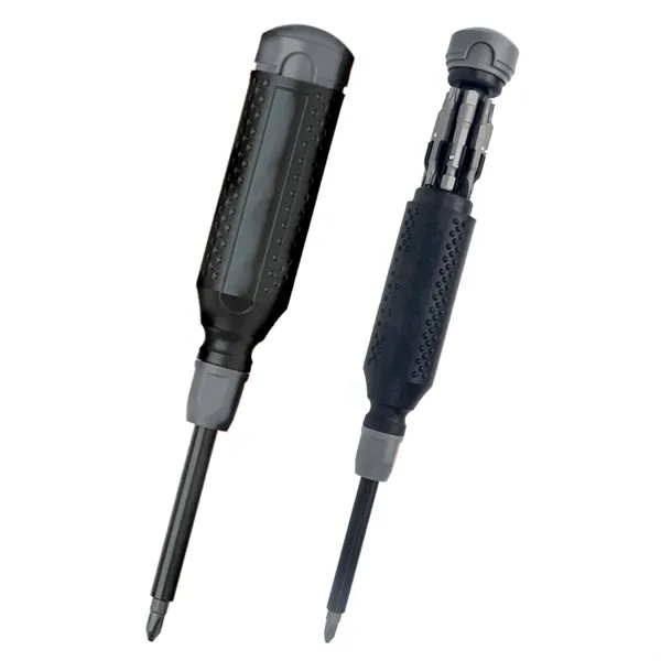 Steel, resin and ABS MegaPro 14-in-1 multi-bit screwdriver with bits in... from ASI 61125 Hit Promotional Products / Hit®