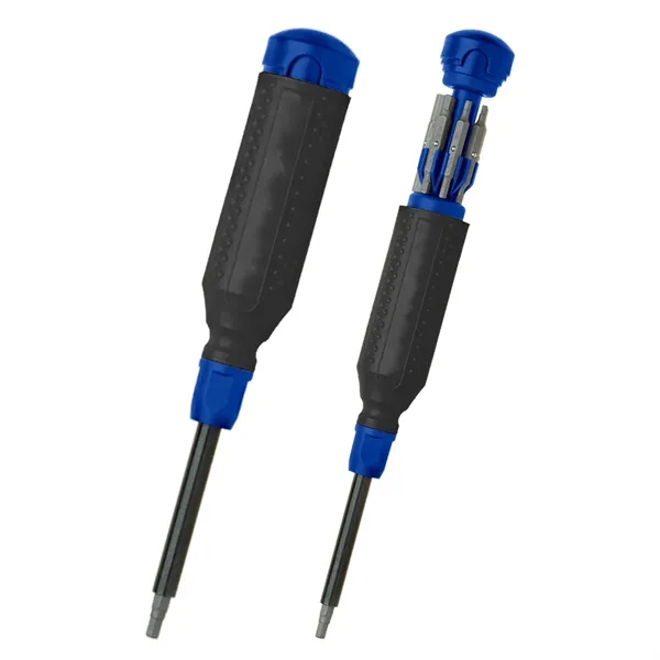 MegaPro Hex 15-in-1 ABS, steel and resin screwdriver with bits in... from ASI 61125 Hit Promotional Products / Hit®