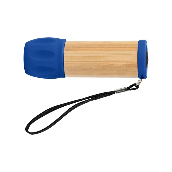 Bamboo flashlight with 9 LED lights, push button and 3 replaceable... from ASI 61125 Hit Promotional Products / Hit®