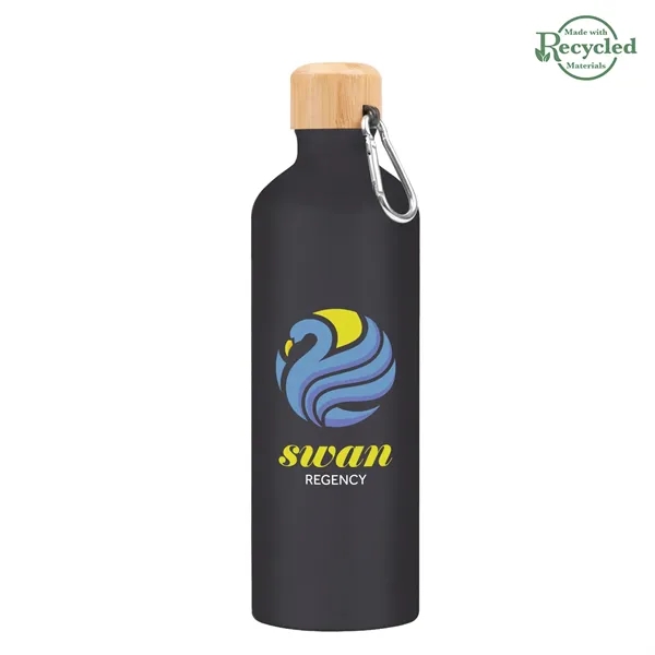 Aluminum 25 ounce bike bottle with screw-on bamboo lid and metal... from ASI 61125 Hit Promotional Products / Hit®