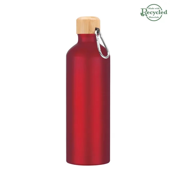 Aluminum 25 ounce bike bottle with screw-on bamboo lid and metal... from ASI 61125 Hit Promotional Products / Hit®