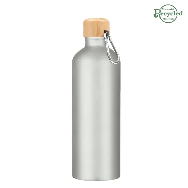 Aluminum 25 ounce bike bottle with screw-on bamboo lid and metal... from ASI 61125 Hit Promotional Products / Hit®