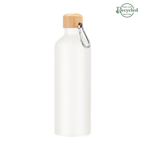 Aluminum 25 ounce bike bottle with screw-on bamboo lid and metal... from ASI 61125 Hit Promotional Products / Hit®