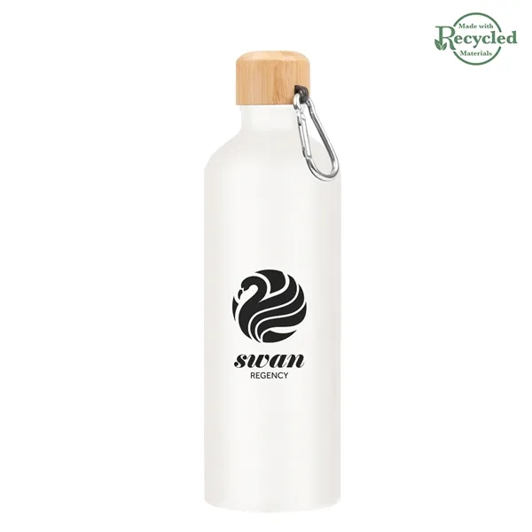 Aluminum 25 ounce bike bottle with screw-on bamboo lid and metal... from ASI 61125 Hit Promotional Products / Hit®
