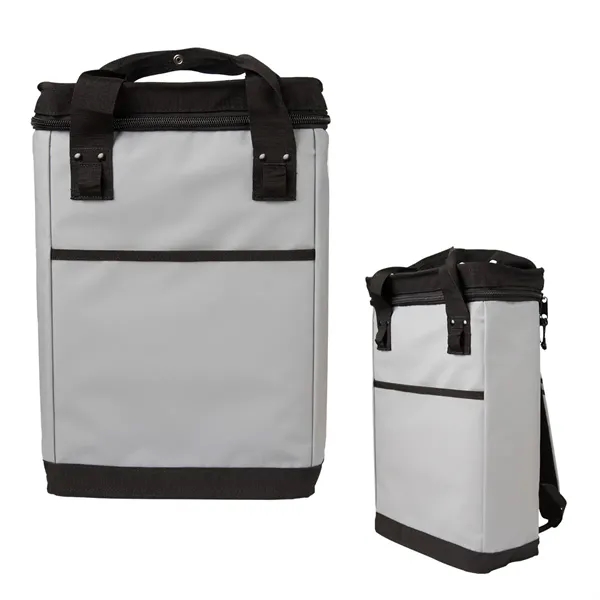 24 can capacity cooler backpack with double zipper main compartment.... from ASI 61125 Hit Promotional Products / Hit®