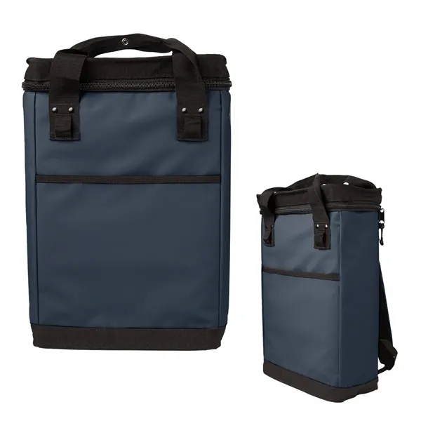 24 can capacity cooler backpack with double zipper main compartment.... from ASI 61125 Hit Promotional Products / Hit®