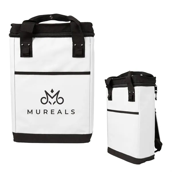 24 can capacity cooler backpack with double zipper main compartment.... from ASI 61125 Hit Promotional Products / Hit®