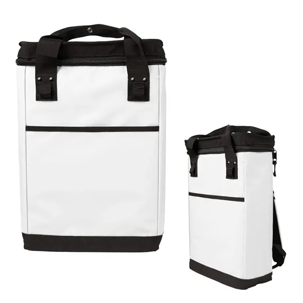 24 can capacity cooler backpack with double zipper main compartment.... from ASI 61125 Hit Promotional Products / Hit®