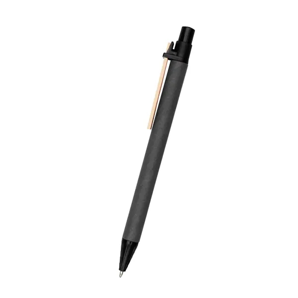 Plunger action ballpoint pen with paper barrel and wooden clip.... from ASI 61125 Hit Promotional Products / Hit®
