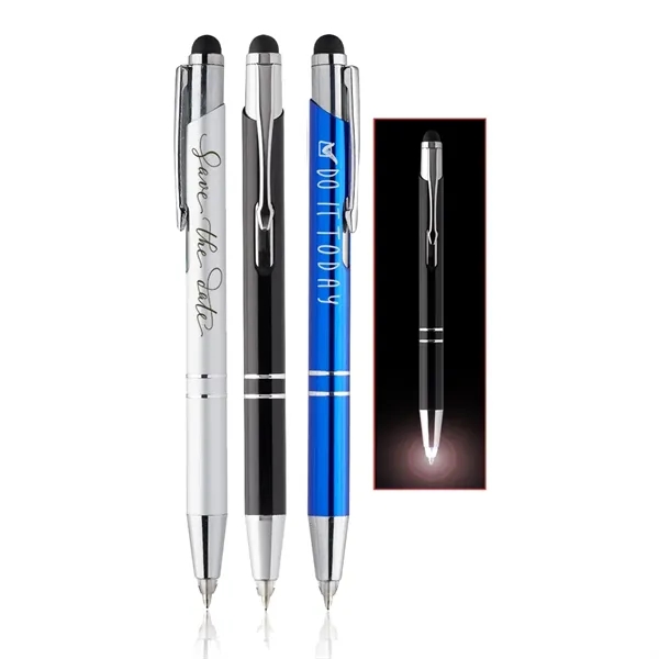 Medium ballpoint pen made of metal with a stylus and an... from ASI 39552 BEL Promo