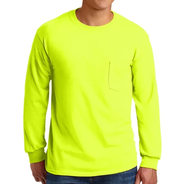 Cotton long-sleeve t-shirt with pocket.... from ASI 61125 Hit Promotional Products / Hit®