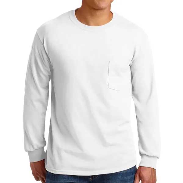 Cotton long-sleeve t-shirt with pocket.... from ASI 61125 Hit Promotional Products / Hit®