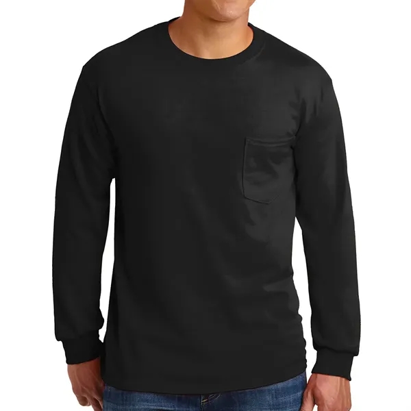 Cotton long-sleeve t-shirt with pocket.... from ASI 61125 Hit Promotional Products / Hit®