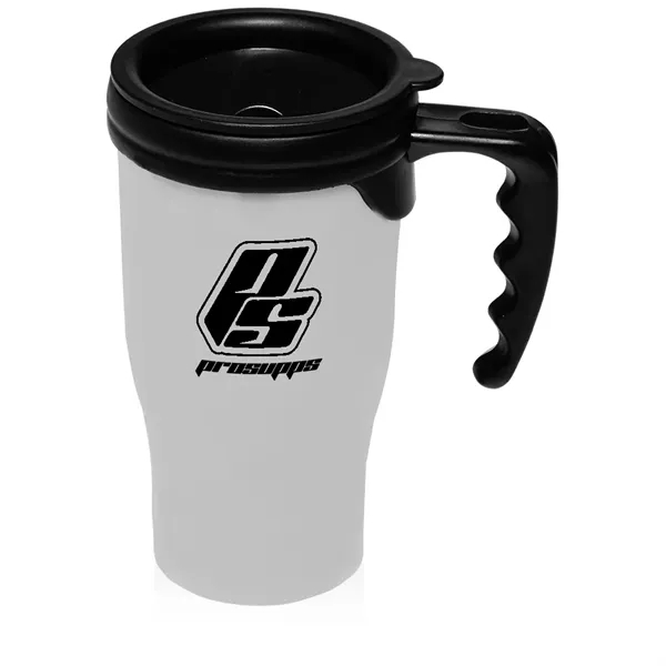 Insulated 14 oz. travel mug with handle and lid.... from ASI 39552 BEL Promo