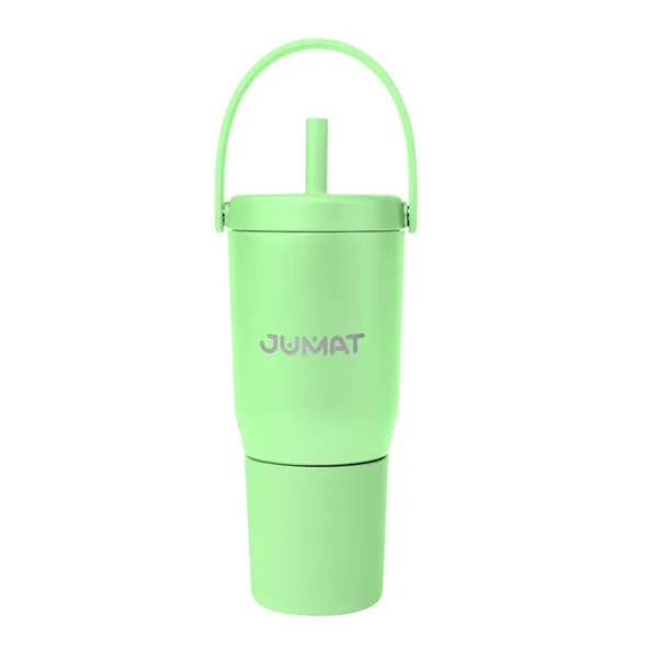 35 oz. powder-coated stainless steel tumbler with straw and carry handle.... from ASI 61125 Hit Promotional Products / Hit®