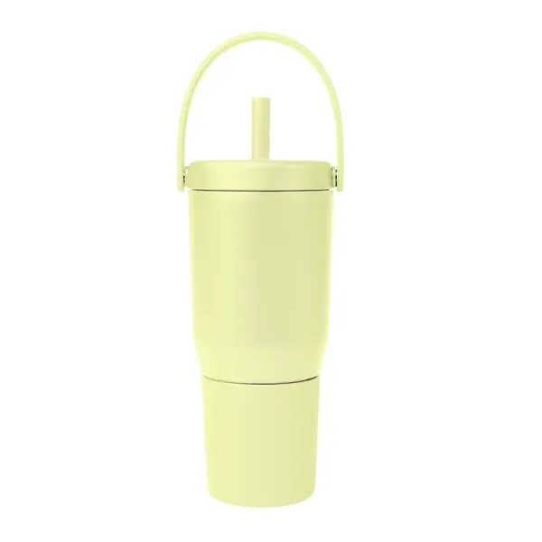 35 oz. powder-coated stainless steel tumbler with straw and carry handle.... from ASI 61125 Hit Promotional Products / Hit®
