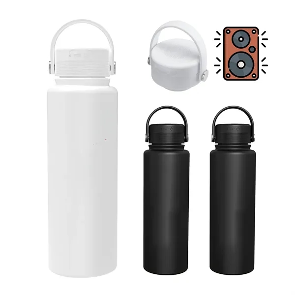 40 oz Water Bottle with Handle and Bluetooth Speaker in Lid... from ASI 31517 Admart Products