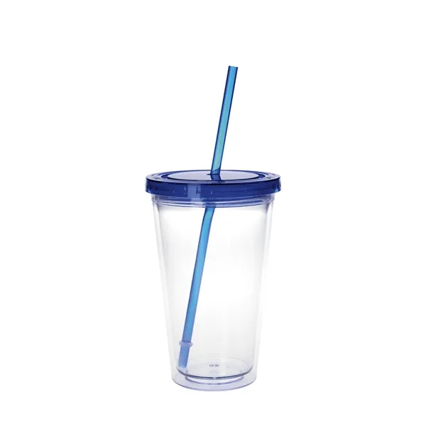 Clear Tumbler with Colored Lid - 18 oz.... from ASI 40480 Koozie Group / Norwood