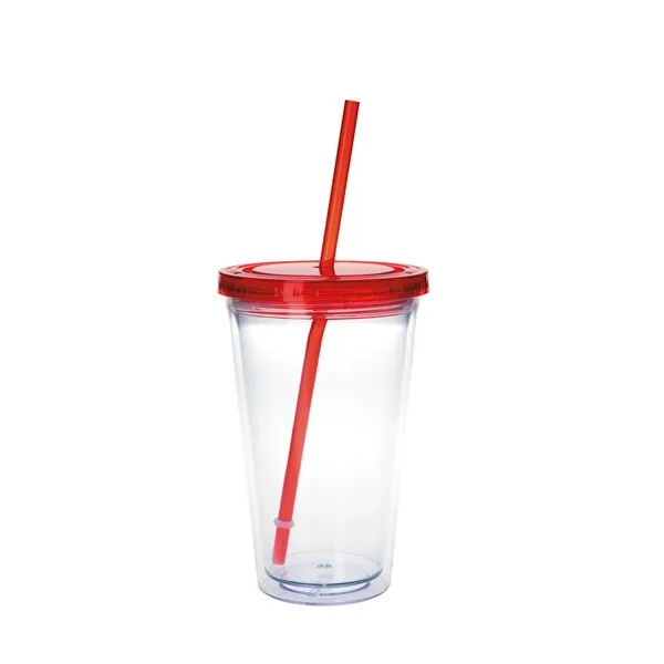 Clear Tumbler with Colored Lid - 18 oz.... from ASI 40480 Koozie Group / Norwood