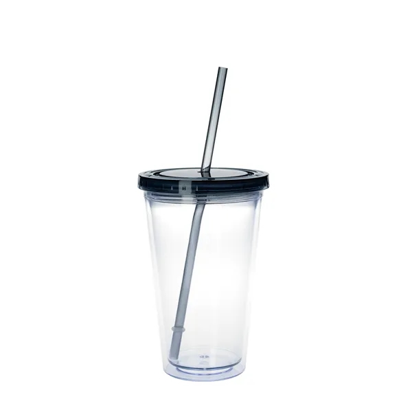 Clear Tumbler with Colored Lid - 18 oz.... from ASI 40480 Koozie Group / Norwood