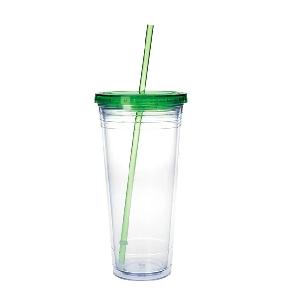 Clear Tumbler with Colored Lid - 24 oz.... from ASI 40480 Koozie Group / Norwood