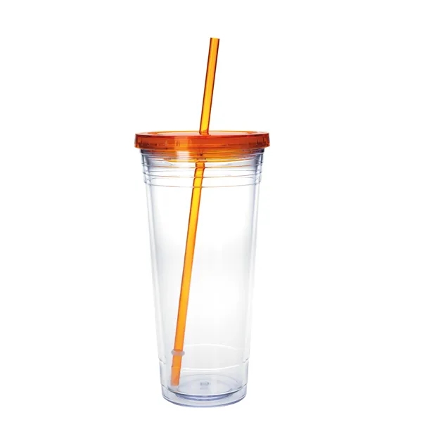 Clear Tumbler with Colored Lid - 24 oz.... from ASI 40480 Koozie Group / Norwood