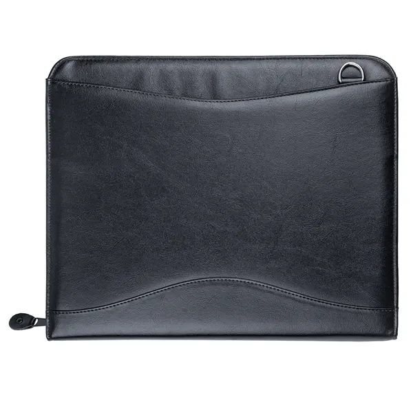 Simulated leather portfolio with removable shoulder strap and hideaway handles.... from ASI 46755 Cosmo Promos