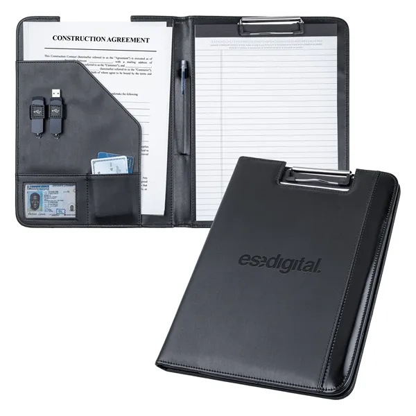 This padfolio features a spring clip clipboard for securing an 8... from ASI 46755 Cosmo Promos