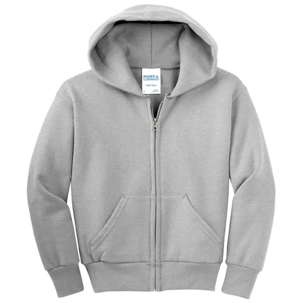 Port & Company® Youth Core Fleece Full-Zip Hooded Sweatshirt... from ASI 57371 Eyevertising