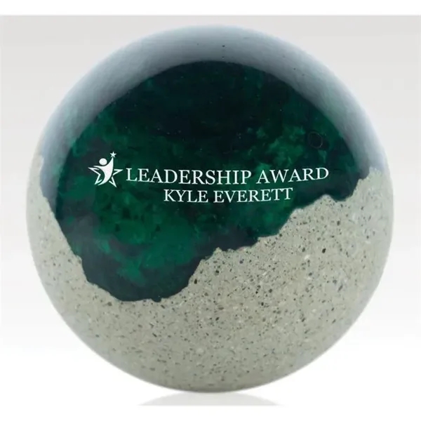 Sphere shaped award creatively fashioned in concrete and resin... from ASI 93986 Visions/Awardcraft / Visions Awards