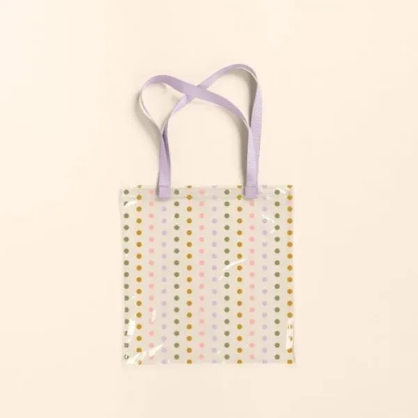 Large, square flat tote made of clear vinyl that measures 15.5"... from ASI 74710 Numo