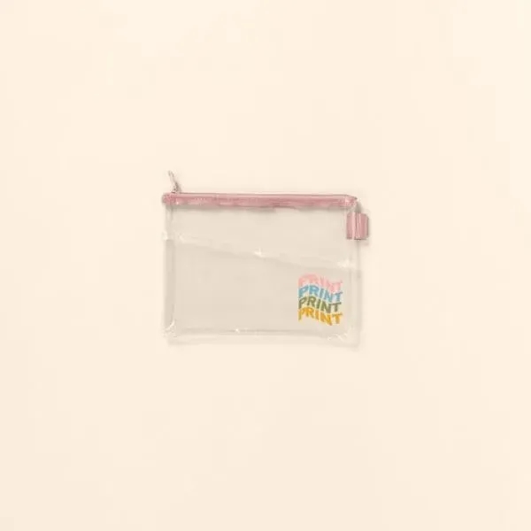 Small, rectangular, flat vinyl pouch, zippered closure and a diagonal pocket... from ASI 74710 Numo
